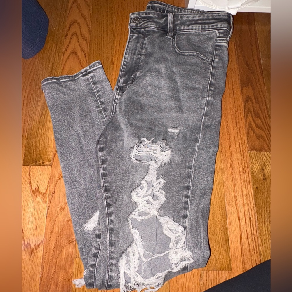 American Eagle Outfitters Ripped Black Skinny Jeans